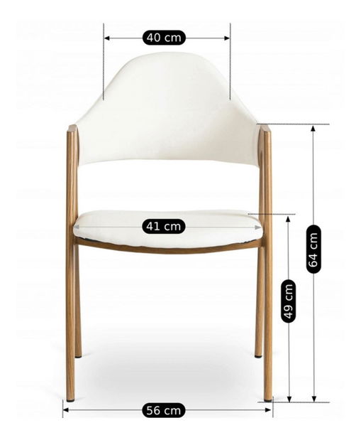 Jídelní židle Walsh (bílá)