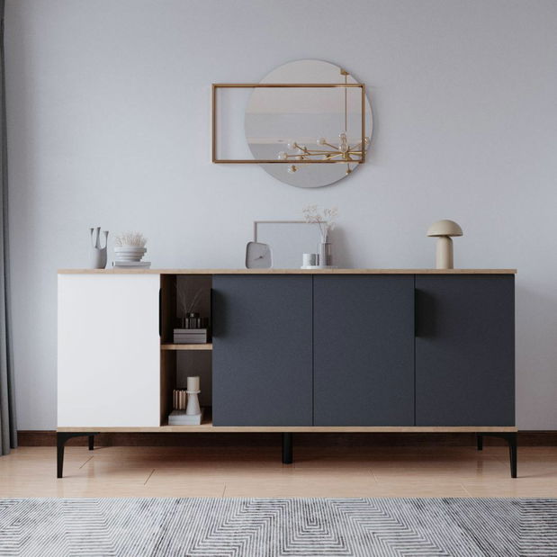 Skříňka Taria (bílá + dub)