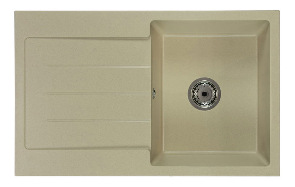 Kuchyňský dřez Ruxom (béžová) (se 3 otvory pro baterii) (L)