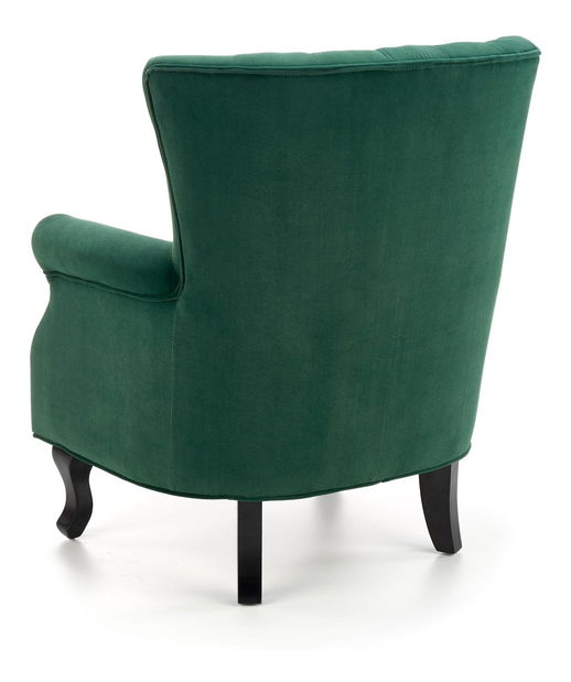 Křeslo ušák Tintis (tmavě zelená + černá)