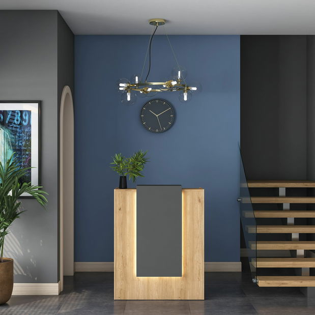 Recepční pult Majoren (ořech + antracit)