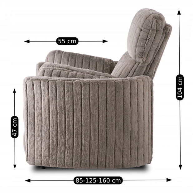 Polohovací křeslo Reunirse (šedá)