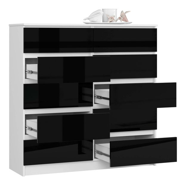 Komoda Kapil III (lesk černý)