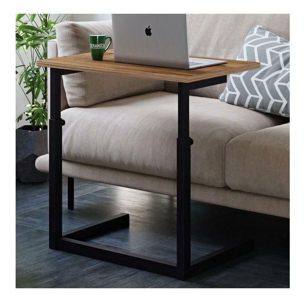 Příruční stolek Sponanzzo (borovice atlantická + černá)