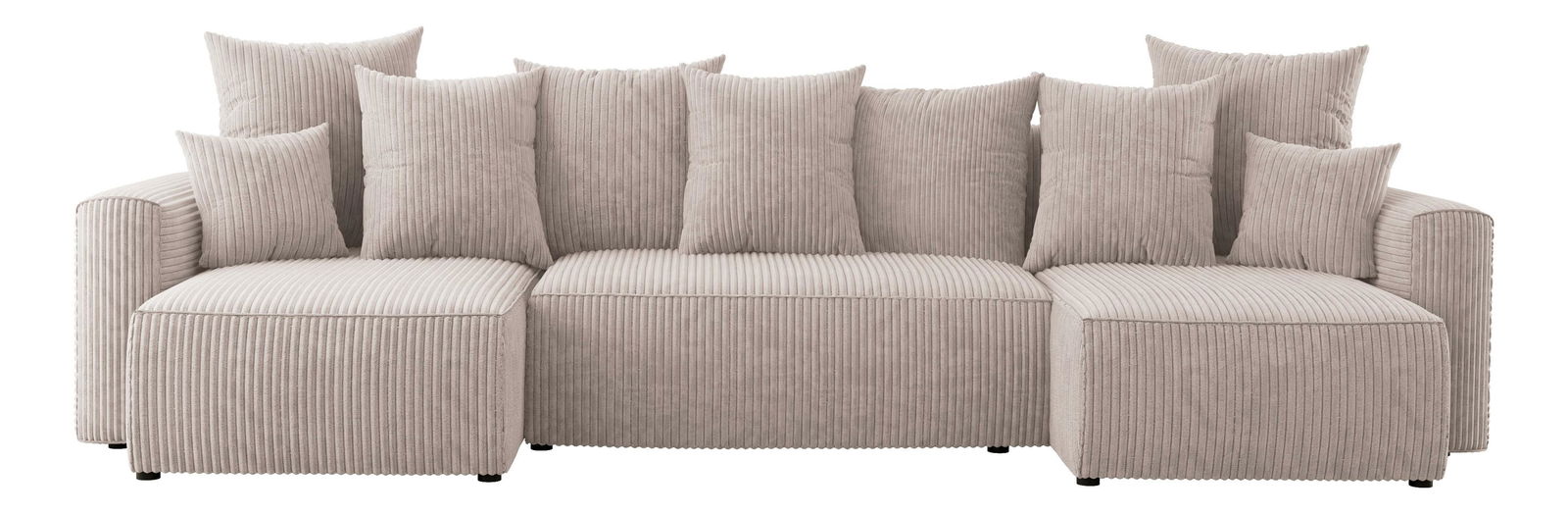 Rohová sedačka Denia U (mléčná) (L)