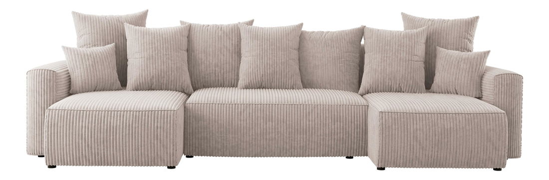 Rohová sedačka Denia U (mléčná) (L)