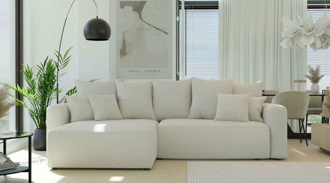 Rohová sedačka Napolia (L) (béžová)