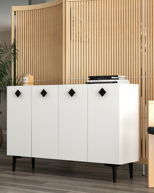 Skříňka Morana (bílá + zlatá)