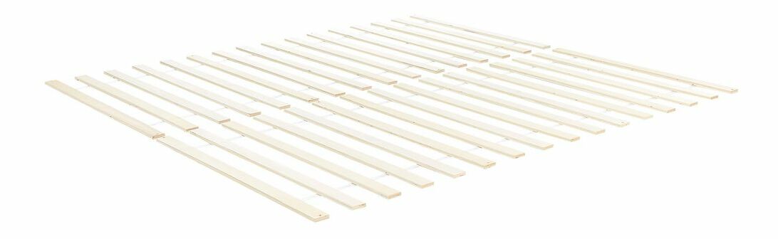 Manželská postel 180 cm CASTLE (s roštem) (bílá)