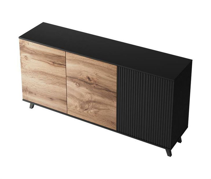 Skříňka Ranae KM1 (dub wotan + černá)