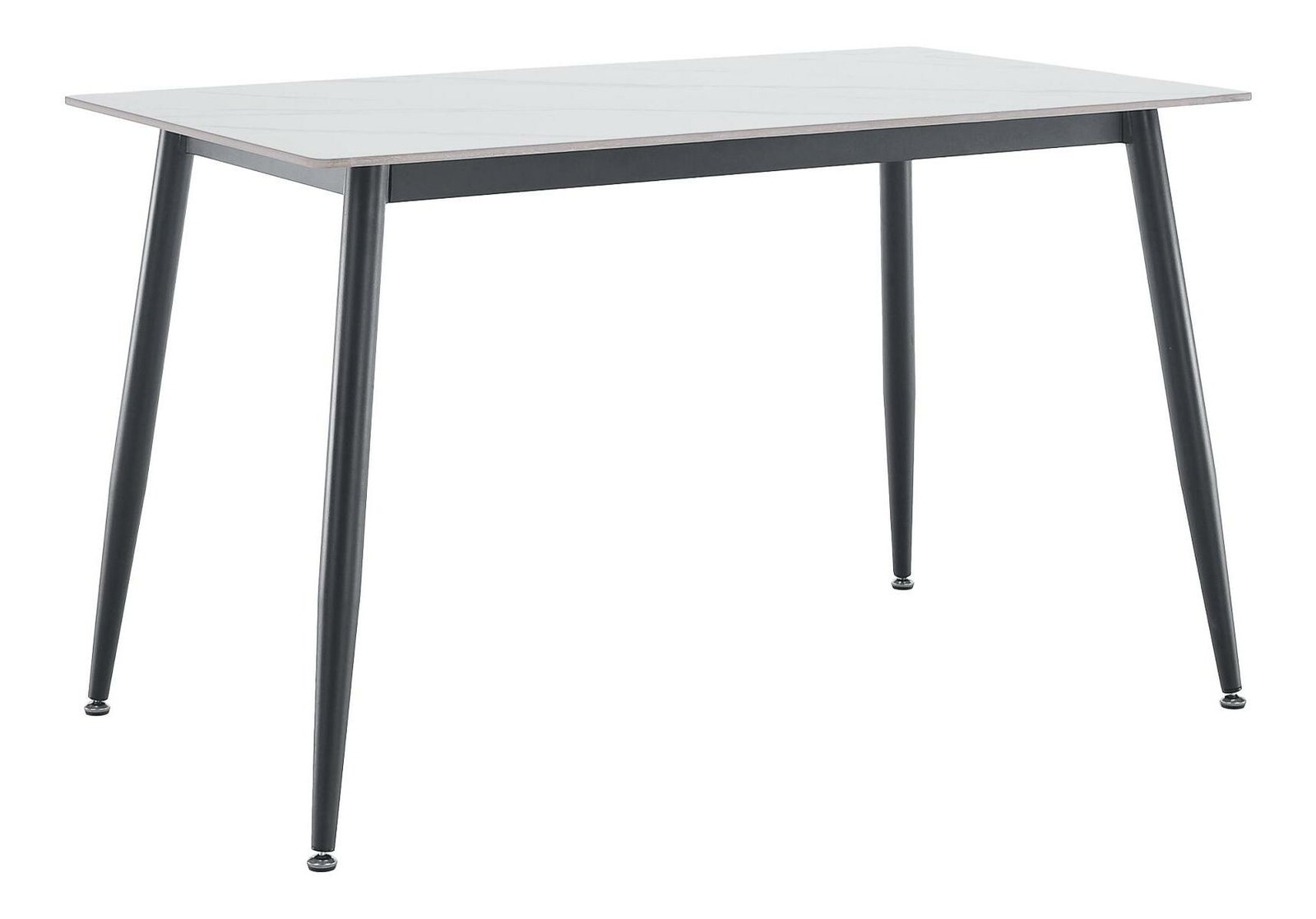 Jídelní stůl Fresia 1 (bílý mramor + černá) (pro 4 osoby)