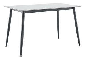 Jídelní stůl Fresia 1 (bílý mramor + černá) (pro 4 osoby)