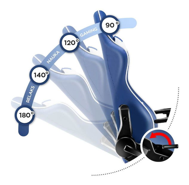 Dětská herní židle Rover 6 (bílá + modrá)