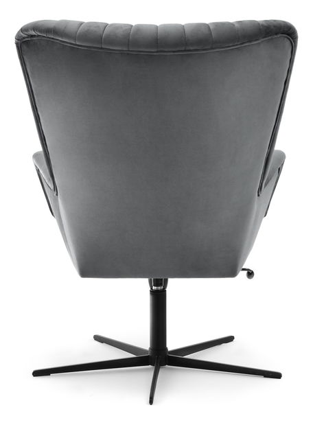 Relaxační křeslo Elesenta (šedá + černá)