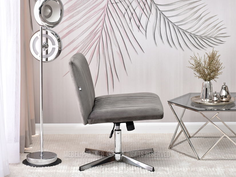 Křeslo Loise (šedá + chromová)