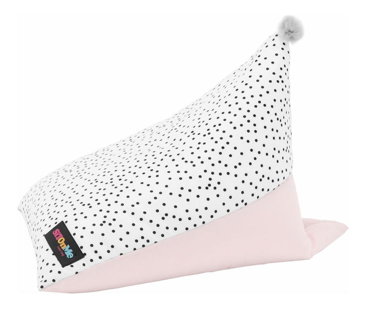 Sedací vak Polly (bílá + růžová)