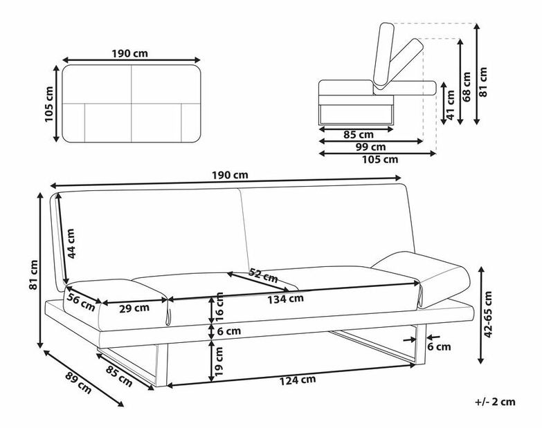 Pohovka YSTAD (námořnická modrá)