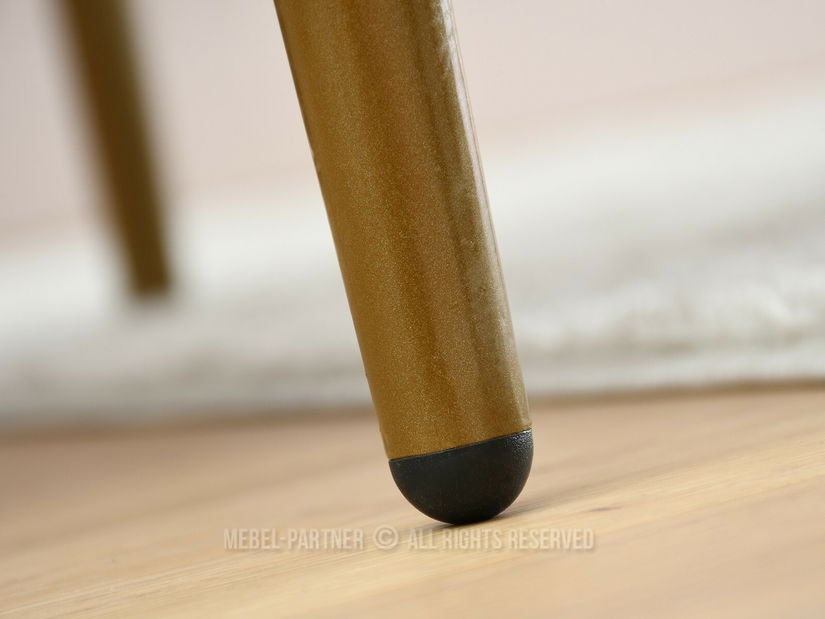 Konferenční stolek Randolf S (bílé dřevo + zlatá)