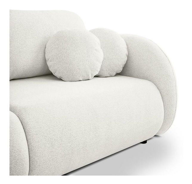 Pohovka trojsedačka Ovalia (krémová + černá)