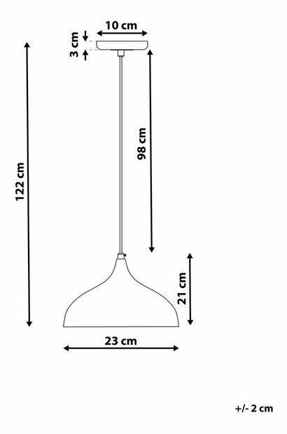 Závěsná lampa Lambeth (růžová)