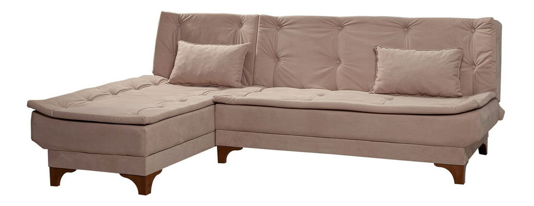 Rohová sedačka Klaudi C (starorůžová) (L)