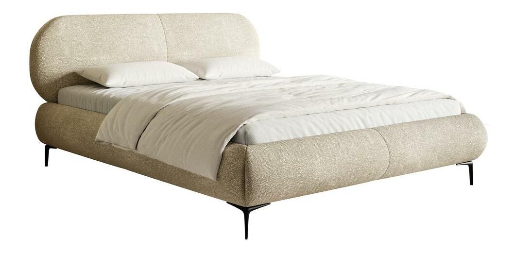 Manželská postel 160 cm Octave 160B (s roštem) (béžová + černá)