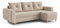  Rohová sedací souprava Eugenie (P) (světlobéžová)