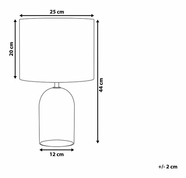 Stolní lampa Doriana (šedá)