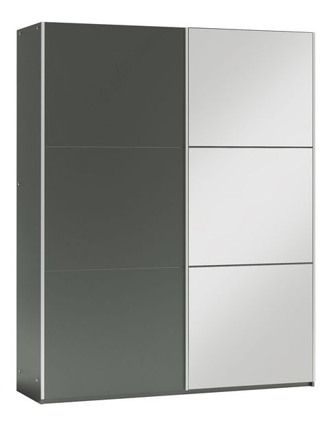 Šatní skříň Olevaro 12 (bílá + zrcadlo)