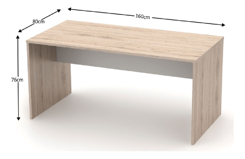 PC stolek Tempo Kondela Rumia (dun san remo + bílá)