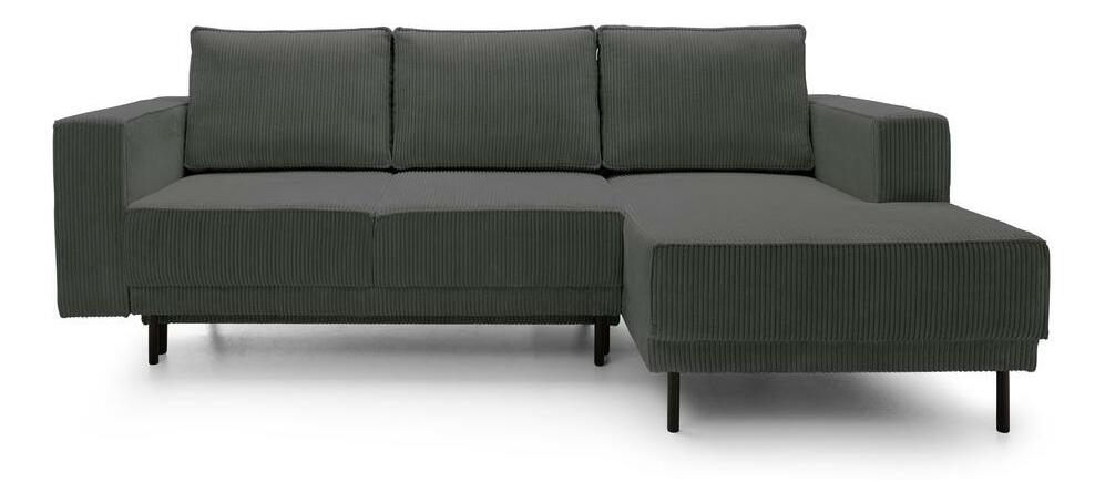 Rohová sedací souprava Rodriguez mini (P) (šedá + černá)