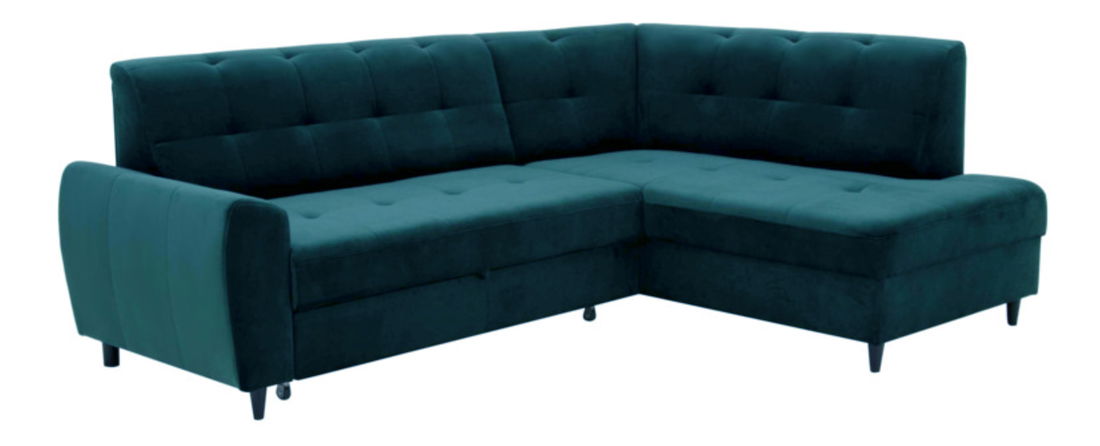 Rohová sedačka Asana (tmavě zelená) (P)