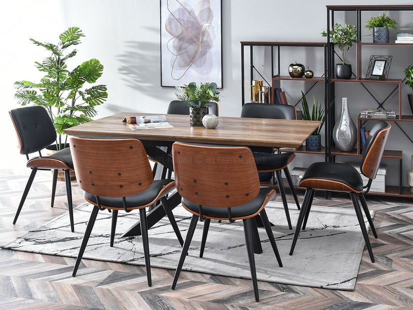 Židle Grimo (ořech + černá)