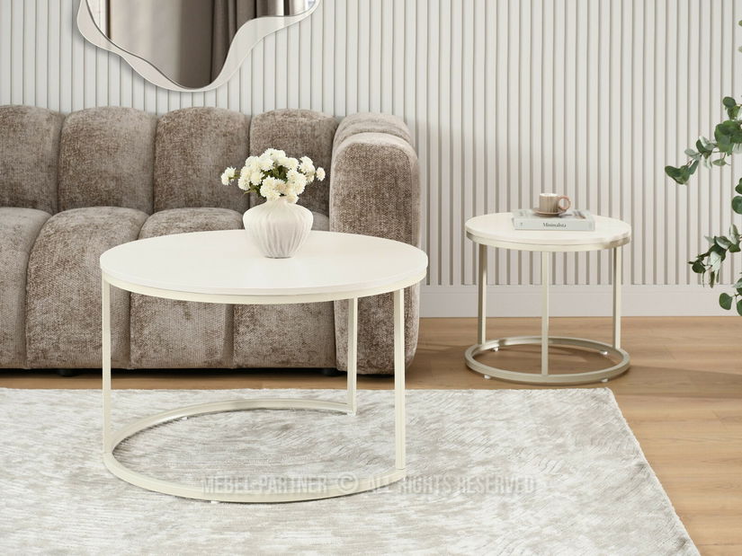 Konferenční stolek Krzaklewski (krémová)