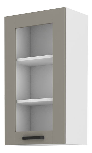 Horní kuchyňská skříňka Lucid 40 GS 90 1F (claygrey + bílá)