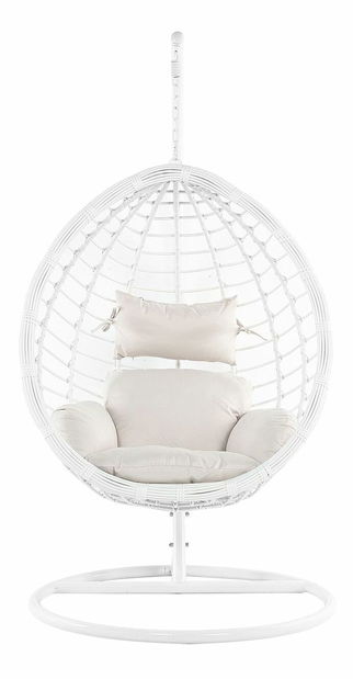 Závěsné křeslo se stojanem FENI (kov) (bílé)