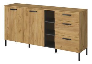 Komoda Shanna (dub craft zlatý + antracit)