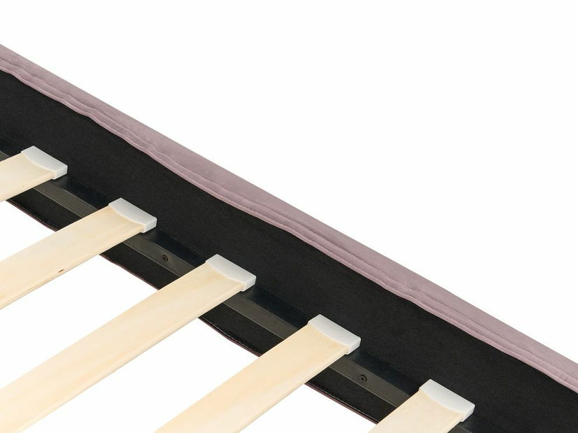 Manželská postel 160 cm FUTTI (s roštem) (růžová)