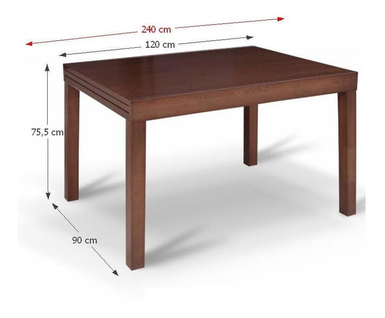 Jídelní stůl Tanah ořech (pro 4 až 10 osob)