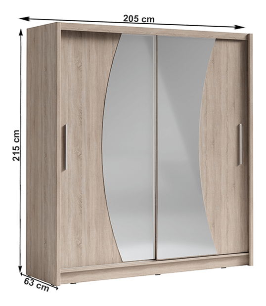 Šatní skříň Billix Typ 2 (dub sonoma)