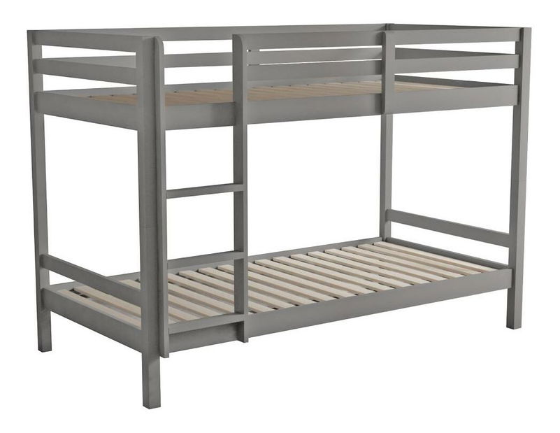 Dětská patrová postel 90 cm Invocato (šedá) (s roštem)
