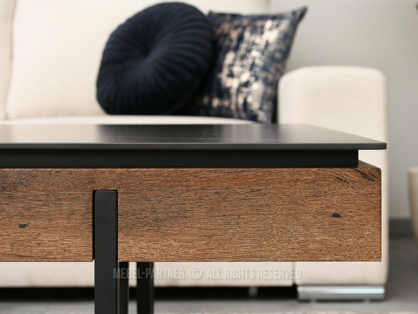 Konferenční stolek Diego (ořech + černá)