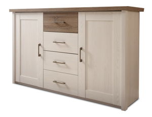 Komoda Dawa (bílá + dub sonoma)