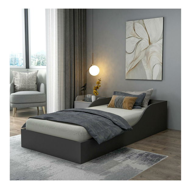 Jednolůžková postel Orya (antracit)