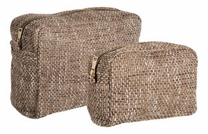 Toaletní tašky 2 ks Saveria (hnědá)