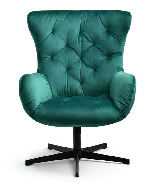 Křeslo Aaron (zelená + černá)