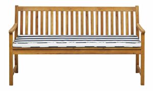 Zahradní lavice 160 cm VESTFOLD (dřevo) (modrý podsedák)