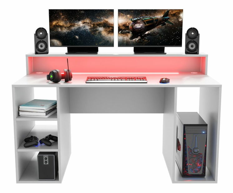 Herní pc stůl Endechor (bílá)