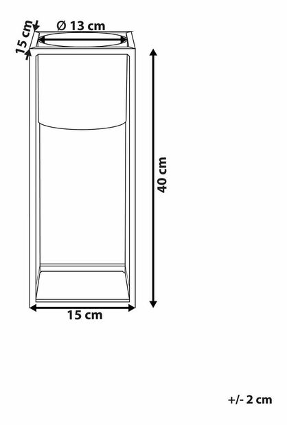 Stojanový květináč 40 cm Idrie (černá)