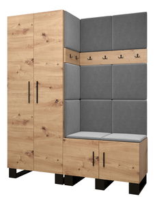 Předsíňová sestava Amanda 2 (dub artisan + tmavě šedá)